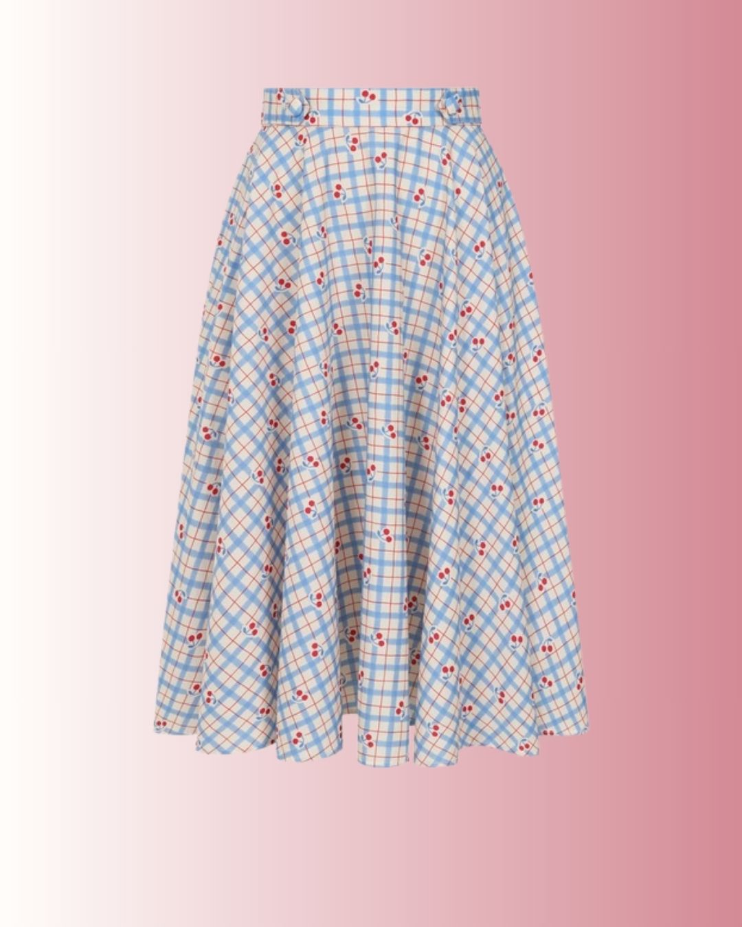 Banned Annie Cherry Check Skirt