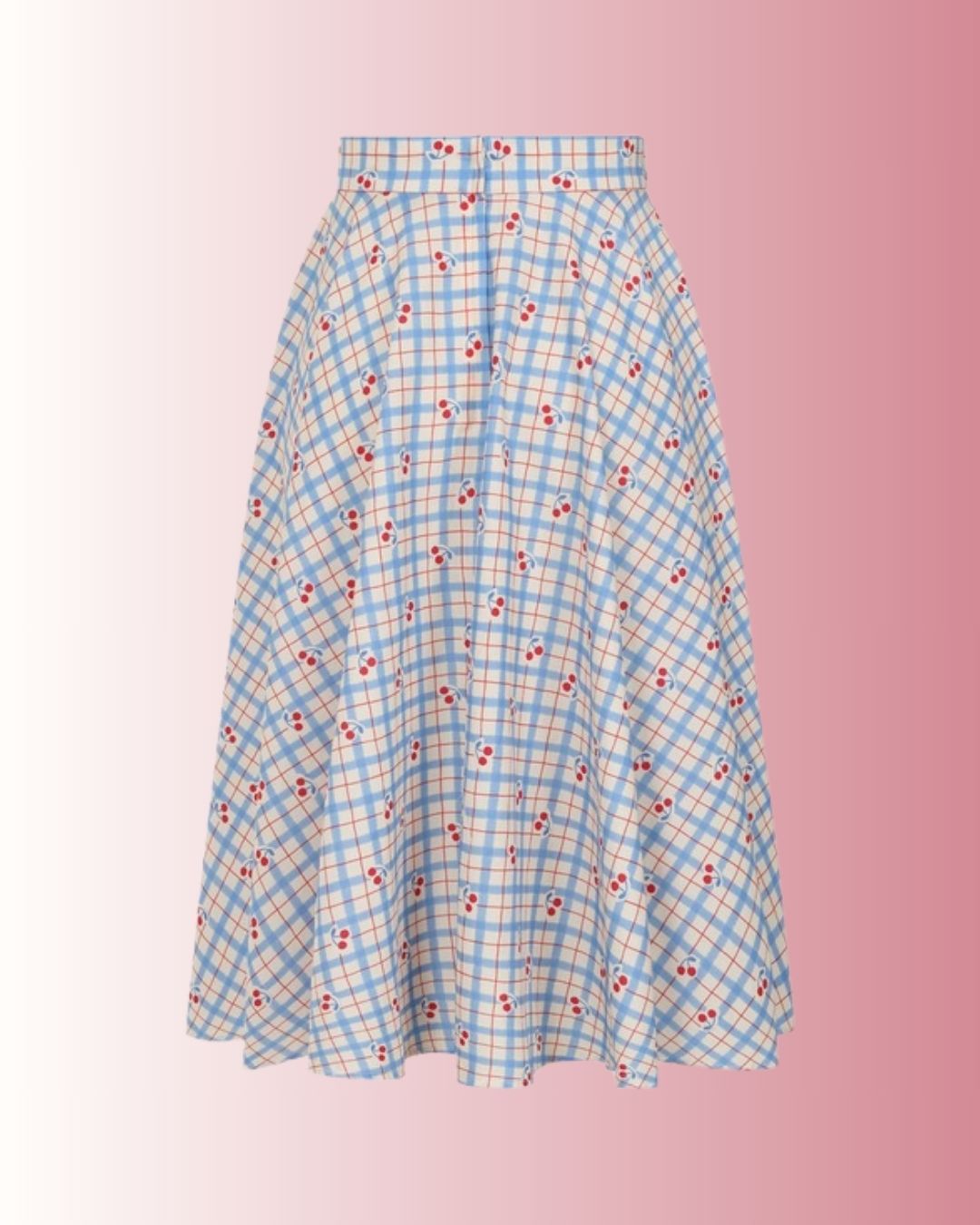 Banned Annie Cherry Check Skirt