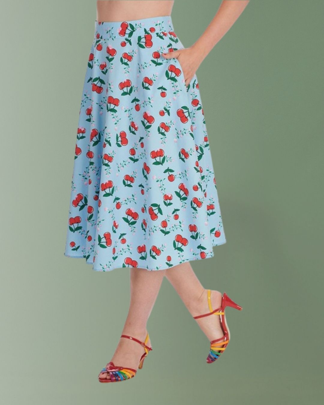 Banned Cherry Cartoon Skirt