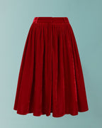 Banned Millie Velvet Swing Skirt