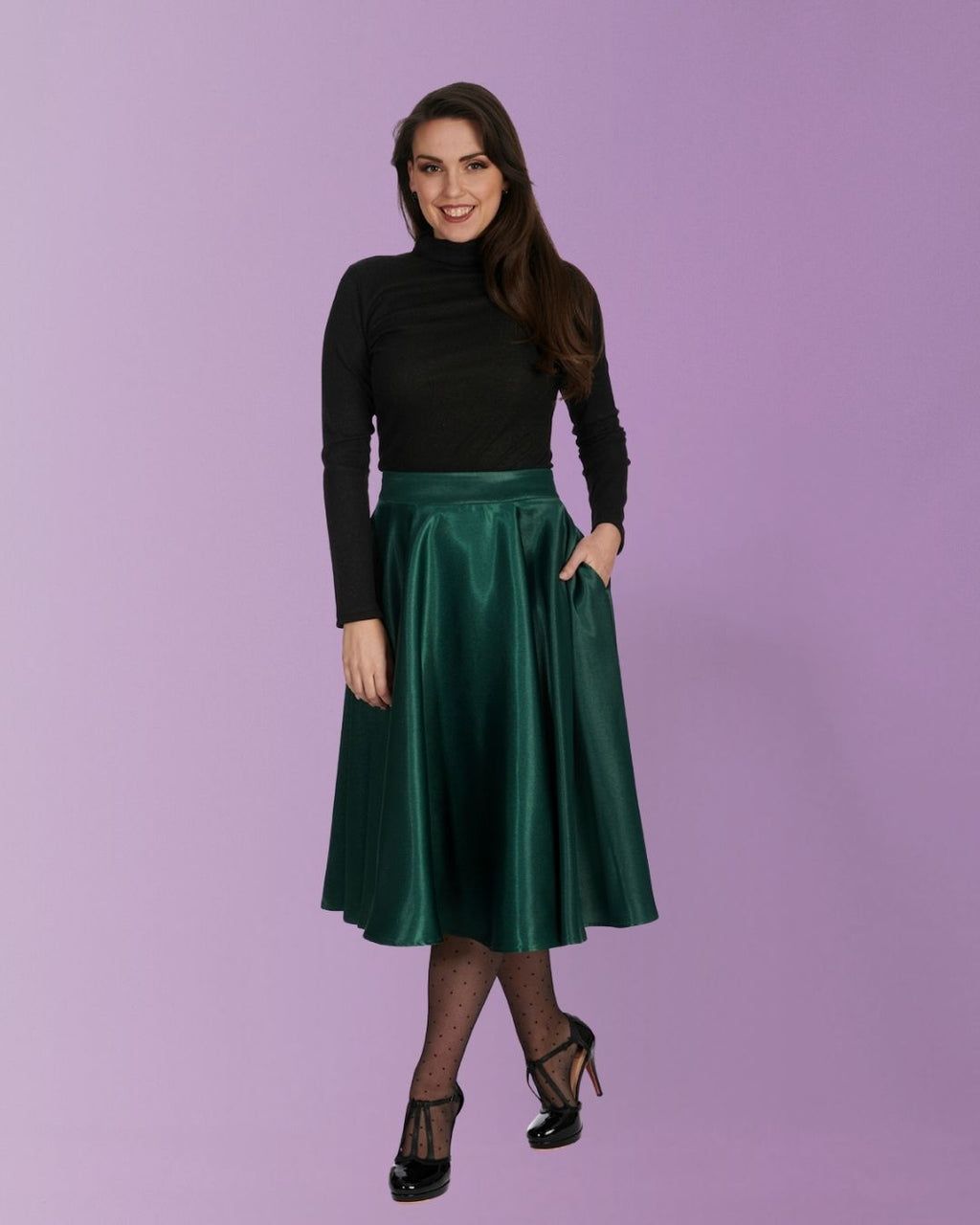 Banned Hazel Satin Sparkle Skirt