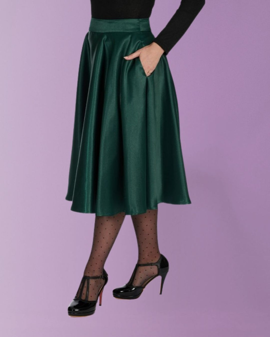 Banned Hazel Satin Sparkle Skirt