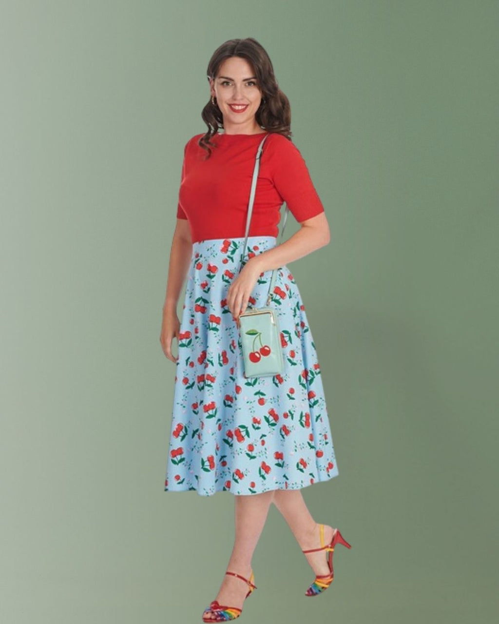 Banned Cherry Cartoon Skirt