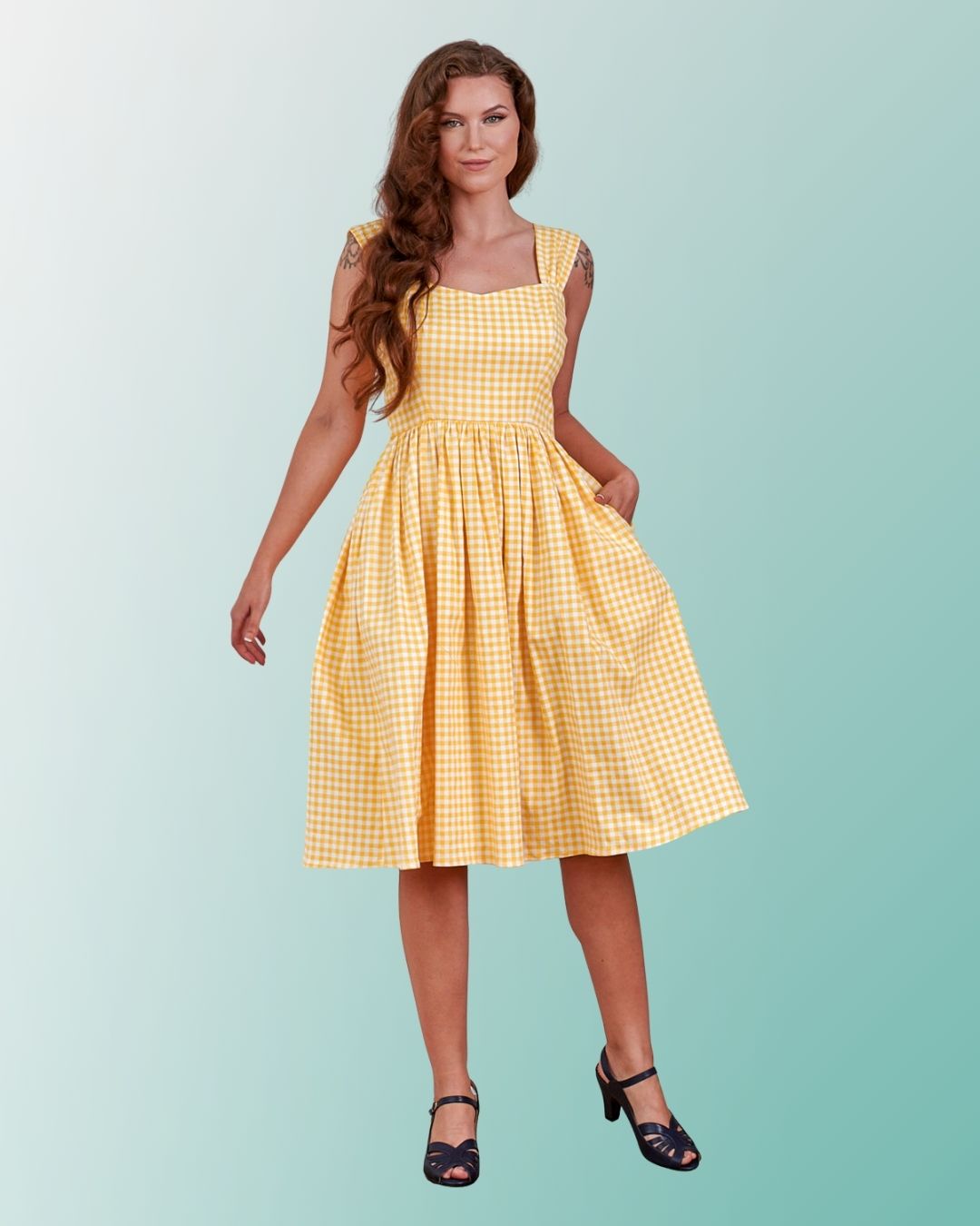 Banned Eliza Gingham Swing Dress