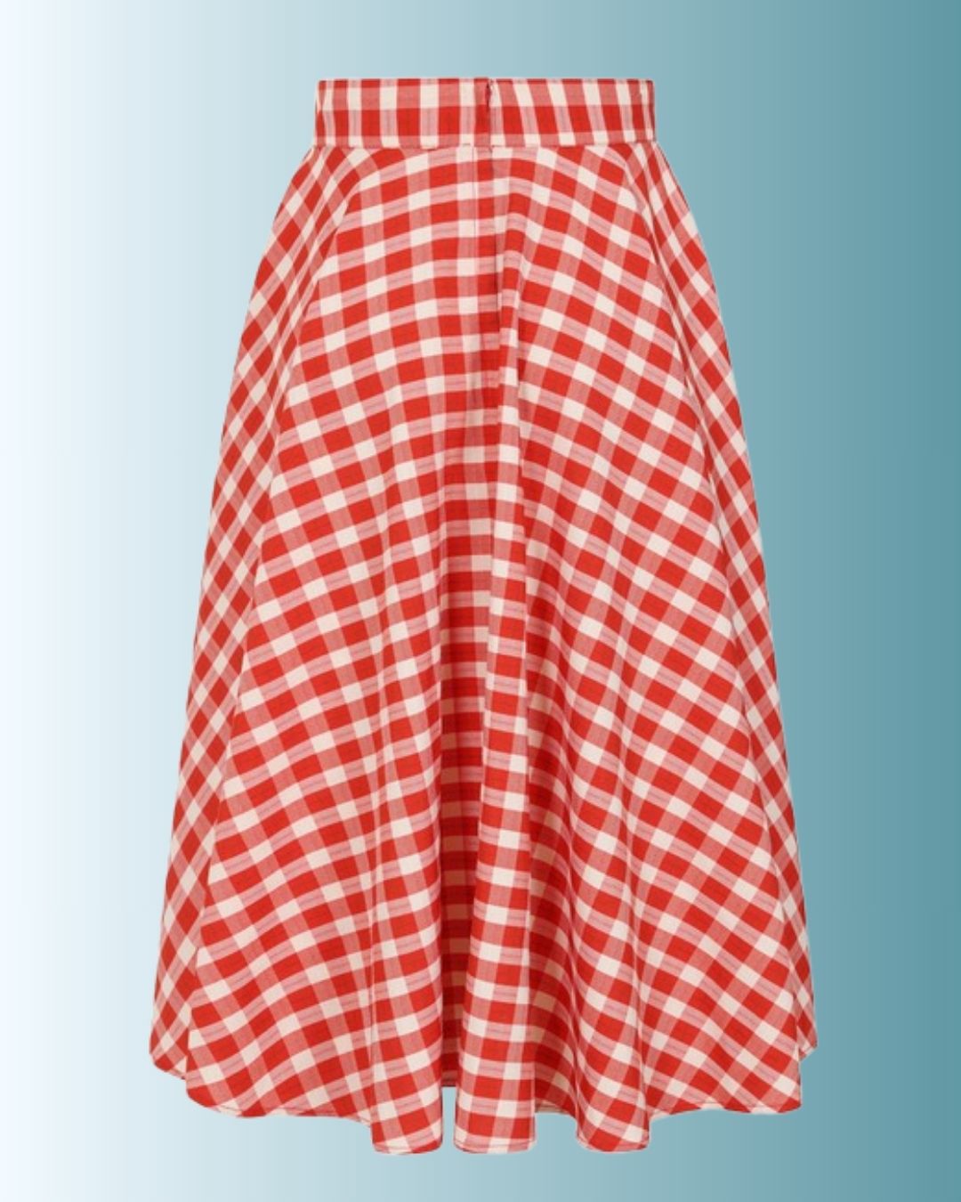 Banned Cary Picnic Check Swing Skirt
