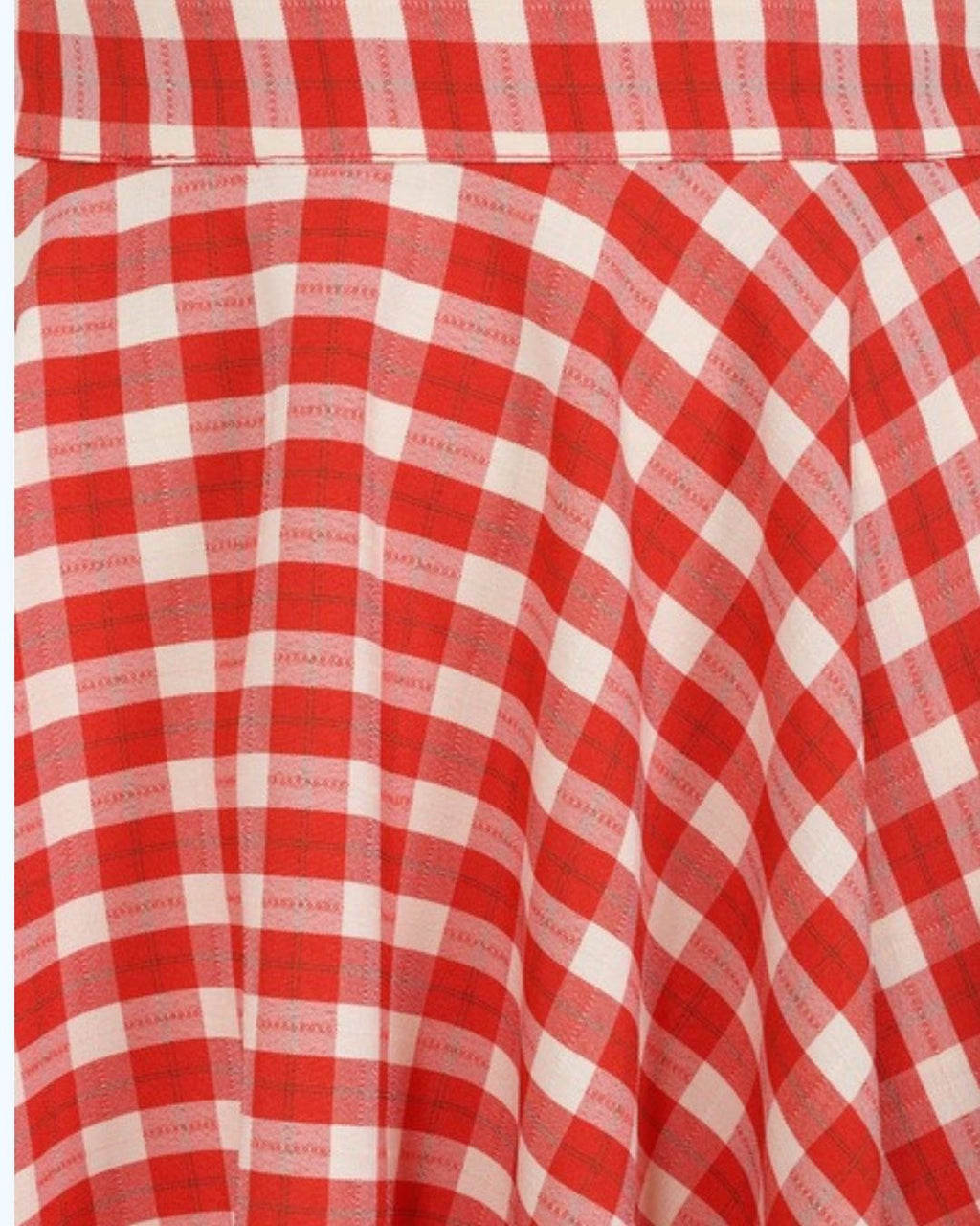 Banned Cary Picnic Check Swing Skirt