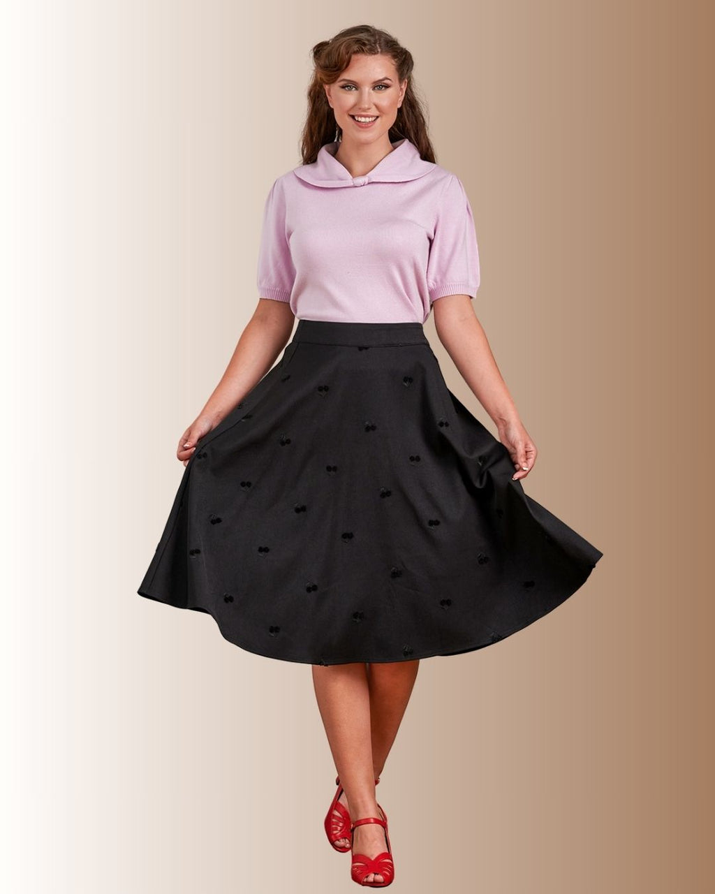 Banned Annie Black Cherry Skirt