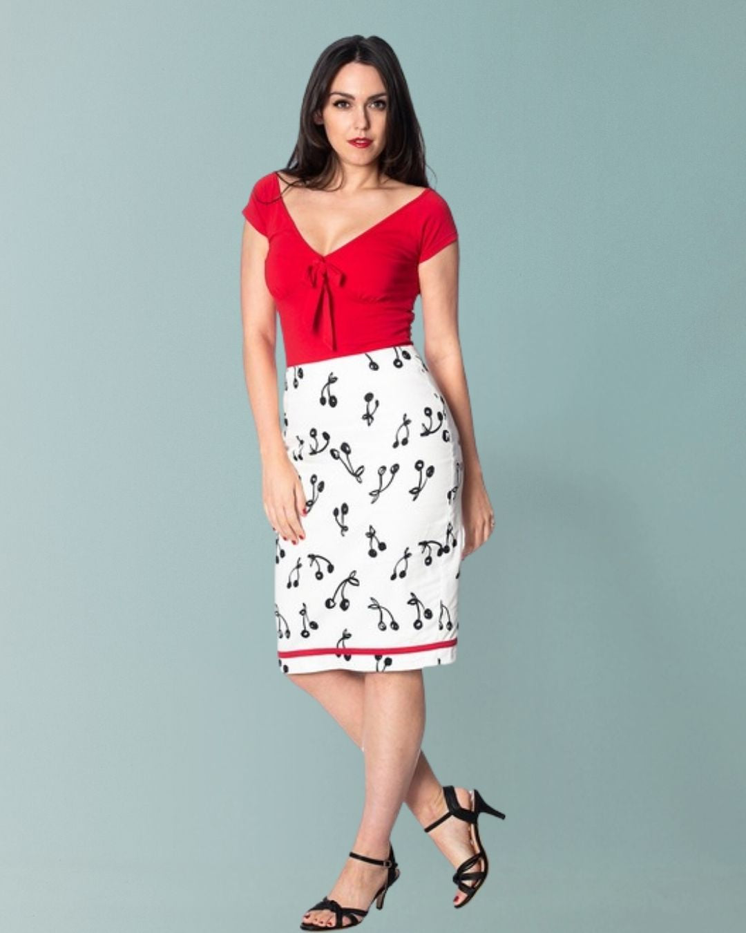 Banned Cherry Pop Pencil Skirt