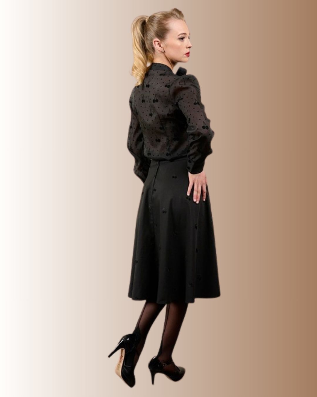 Banned Annie Black Cherry Skirt