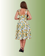 Banned Rosie Lemon and Stripe Swing Skirt