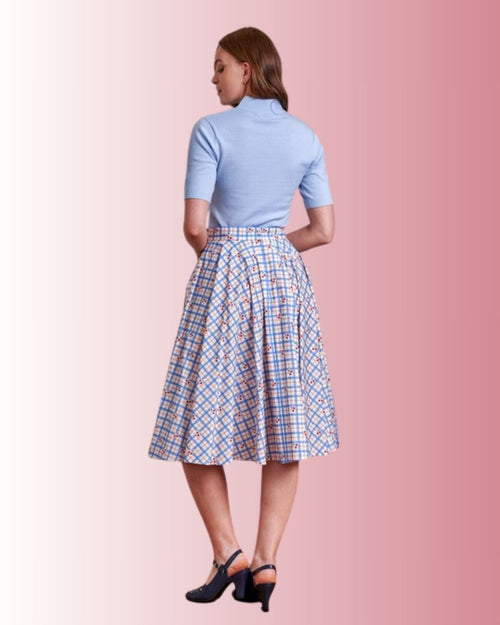Banned Annie Cherry Check Skirt