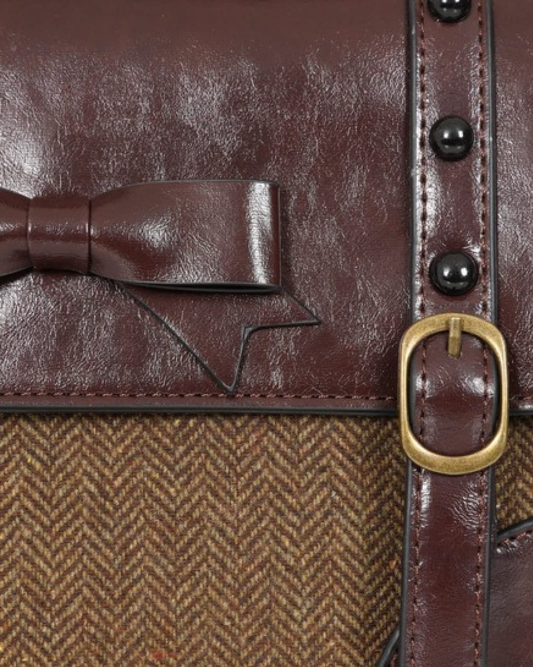 Banned Herringbone Heirloom Satchel Bag